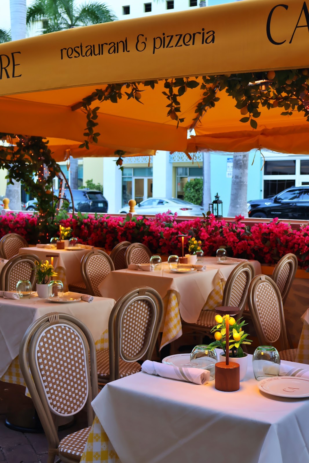 Restaurant terrace, Miami Beach